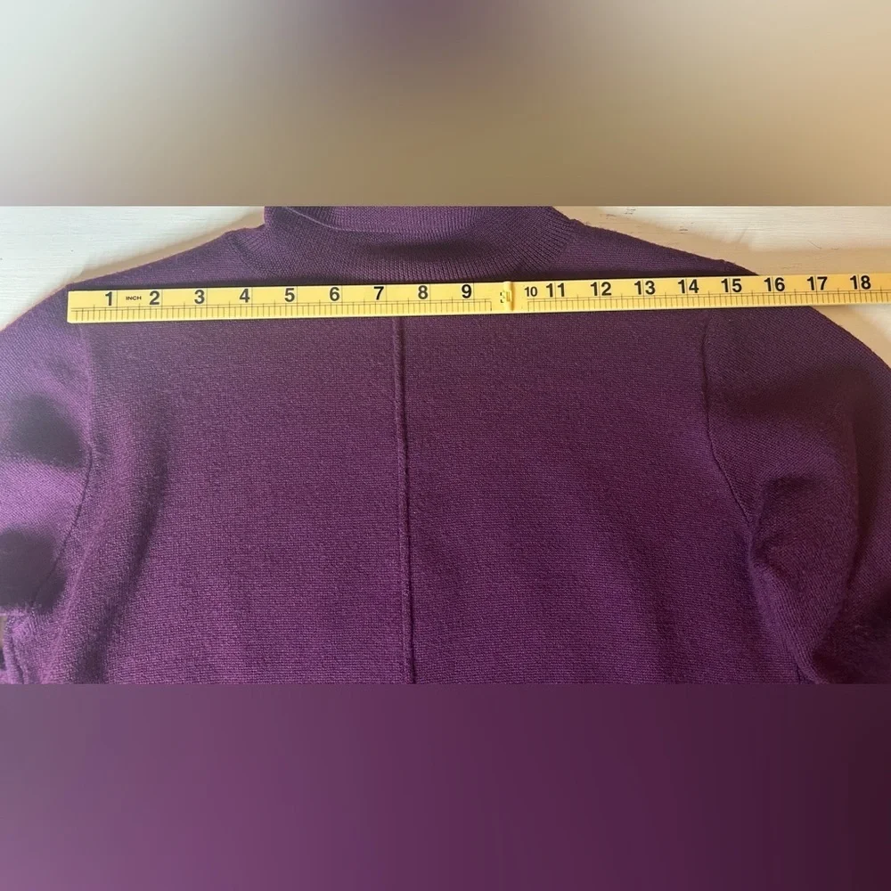 Sea New York Burgundy Turtleneck Sweater Sz XS Old Money Quiet Luxury 100% Wool